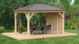 Yardistry Meridian 12 ft. Gazebo Privacy Wall (Gazebo not included)