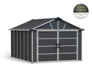 Canopia by Palram Yukon 11 ft. x 13 ft. Garage Shed Kit - Dark Grey