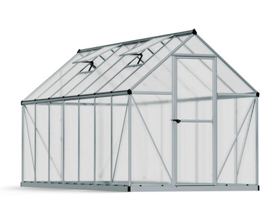 Canopia by Palram Mythos 6 ft. x 14 ft. Greenhouse Kit - Silver Structure & Twinwall Panels