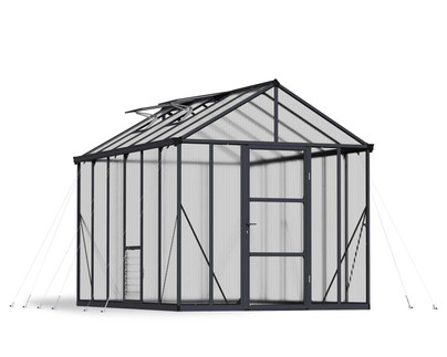 Canopia by Palram Glory 8 ft. x 12 ft. Greenhouse Kit - Grey Structure & Frost Multi Wall Panels