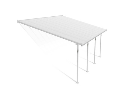 Canopia by Palram Feria 13 ft. x 20 ft. Patio Cover Kit - White, Clear Twin wall