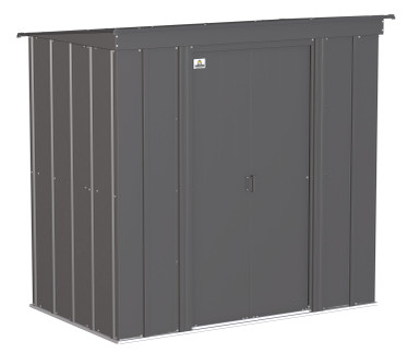 Arrow Classic Steel Storage Shed, 6x4, Charcoal