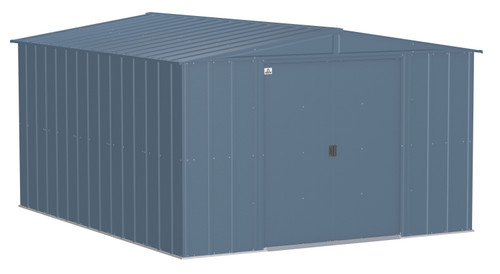 Arrow Classic Steel Storage Shed, 10x14, Blue Grey