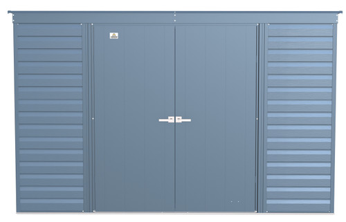 Arrow Select Steel Storage Shed, 10x4, Blue Grey