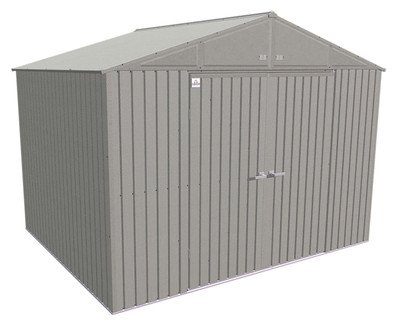 Arrow Elite Steel Storage Shed, 10x8, Cool Grey