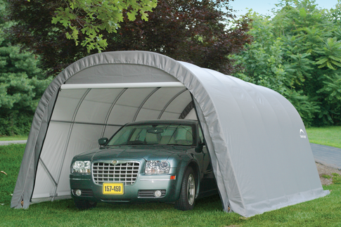 ShelterCoat 12 x 20 ft. Wind and Snow Rated Garage Round Gray STD