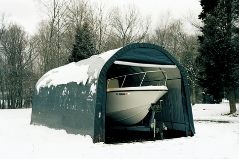 ShelterCoat 13 x 20 ft. Wind and Snow Rated Garage Round Green STD