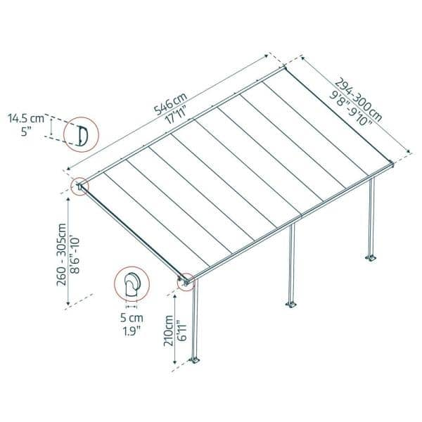 Sierra 10 ft. x 10 ft. Patio Cover kit