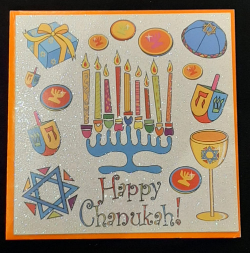 Greeting Card /Chanukah /Glitter
