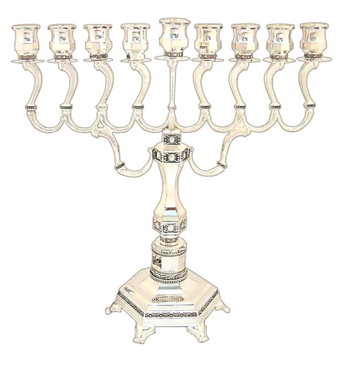Menorah | Nickel Plated "Diamond" /28cm