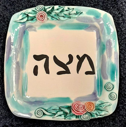 Matza Plate | Ceramic, Hand painted