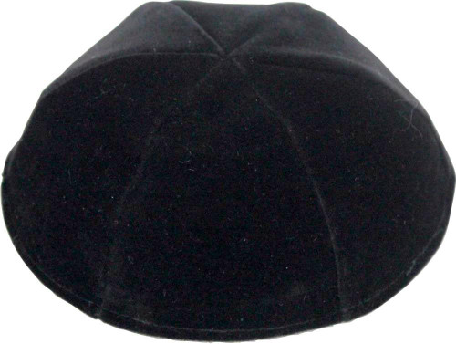 Kipa | Velvet Plush | Black | No Rim /6 Part /5 /21cm