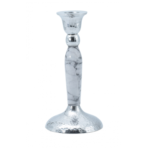 Candlesticks | Marbleized | White /2pk.
