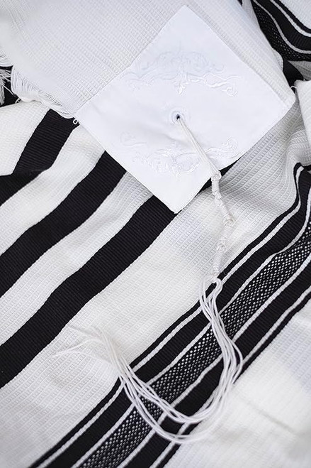 Talit | Cotton | Black Stripes /50 Med.