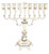 Menorah | Nickel Plated "Diamond" /28cm