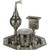 Havdalah Set | Elegant Nickel Jerusalem Theme /4 Pcs.