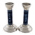 Candlesticks | Aluminum Decorated | Blue /15cm