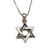 Necklace | Sterling Silver | Star of David-Black stripe /2Cm