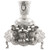 Kiddush Cup | Wine Divider 3 Legs & Cups Silver Plated