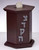 Tzedakah Box | Enameled Wood Hexagon /Mahogany