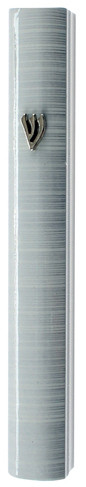 Mezuzah Case | Aluminum 3d Metal Painted | White /10cm