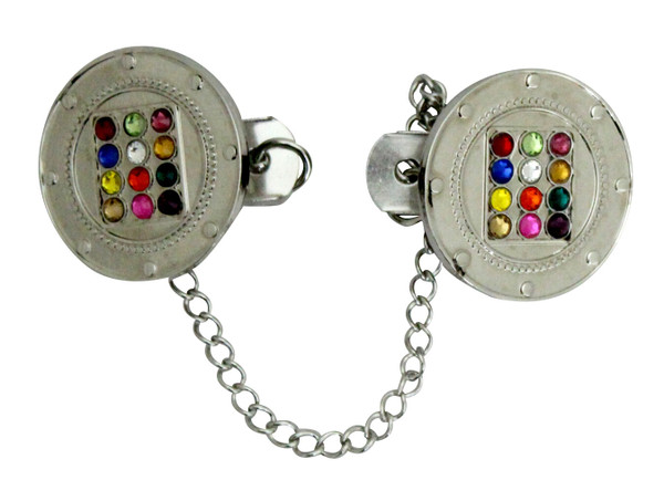 Talit Clips | Nickel Hoshen Stones