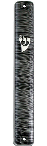 Mezuzah Case | Plastic 3d Metal Painted - Gray /10cm