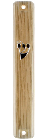 Mezuzah Case | Plastic 3d Metal Painted - Wood /10cm