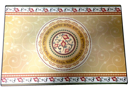 Challa Tray | Reinforced Glass Beige/gold /37*25cm