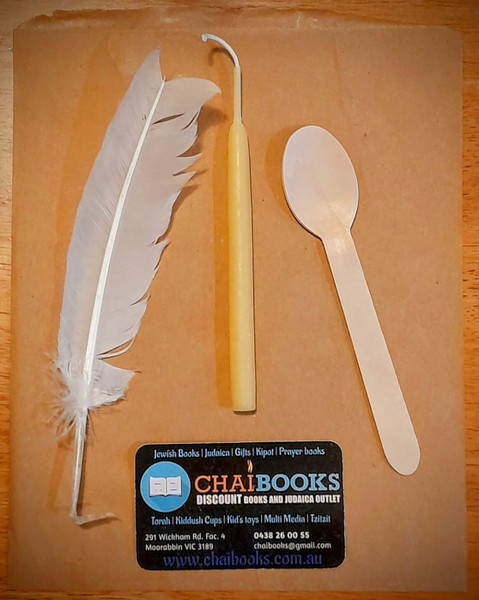 Bedikas Chometz Set | Beeswax Candle