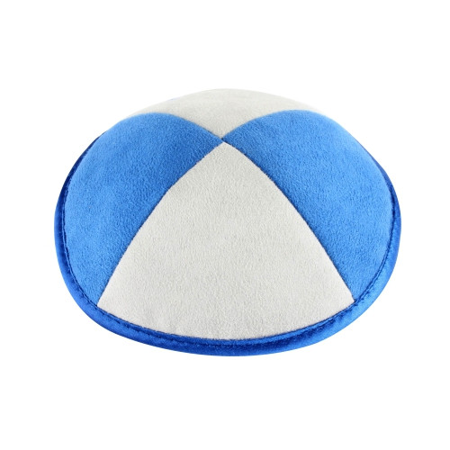 Kipa | Suede | Blue & Beige With Pin Spot /17cm