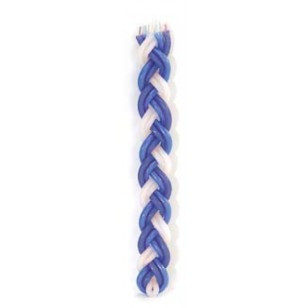 Havdalah Candle Paraffin | Flat Blue & White