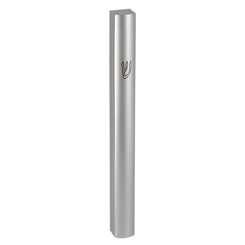 Mezuzah Case | Aluminum Semi- Round Slv Mate /10 Cm
