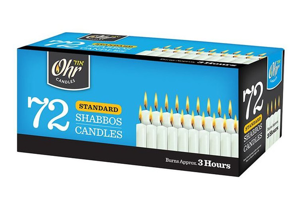 Shabbos Candles | Standard /3 Hour /72pk