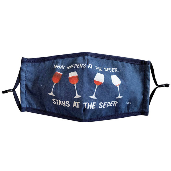 Face Mask | "What Happens At The Seder" | 100% Cotton