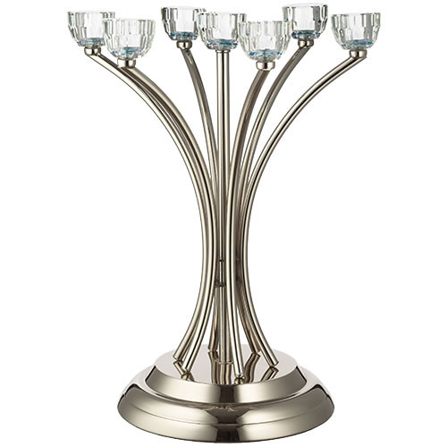 Candlesticks | Metal | 7 Branches | Crystal Holders /35cm