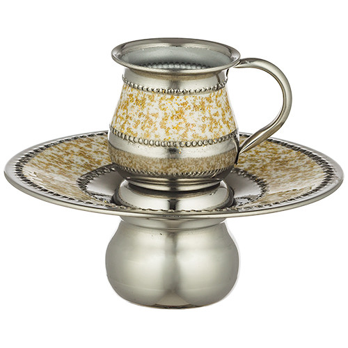 Mayim Achronim | Aluminium | White Marble Color /13cm