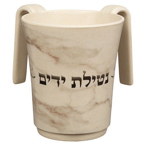 Wash Cup | Thick Bamboo | Marble Color Printing /14cm