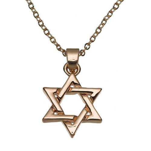 Necklace | Metal | 'Golden Rose' Magen David /2cm