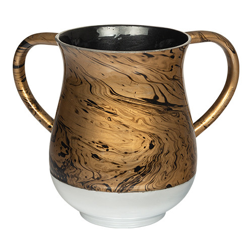 Wash Cup | Aluminium /13 cm - Marble texture