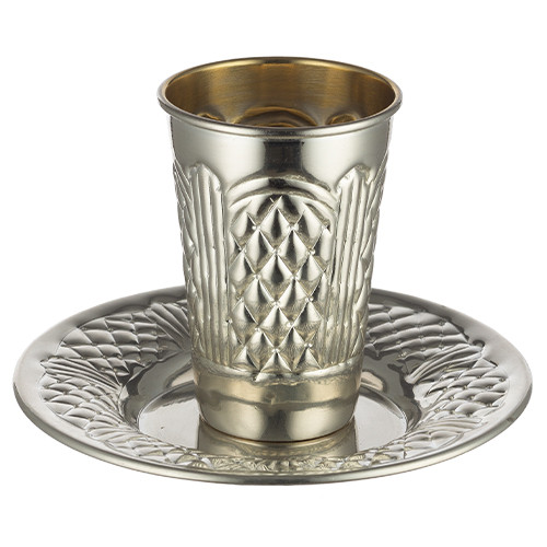 Kiddush Cup | Elegant With Saucer 2 /8.5cm