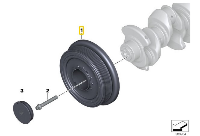 Genuine BMW E81 E82 E90 E92 E60 X1 X3 Crank Pulley Drive Vibration