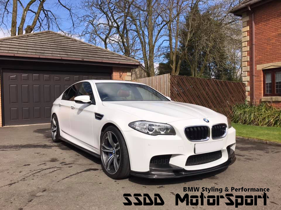 BMW F10 M5 3D Style Carbon Fibre Front Bumper Lip Splitter