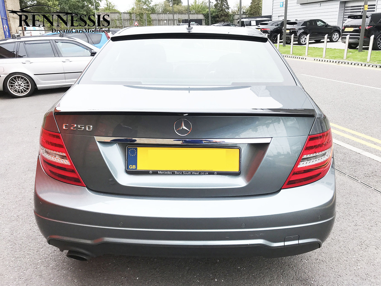 Painted Mercedes-Benz W204 AMG Style Rear Window Roof Spoiler
