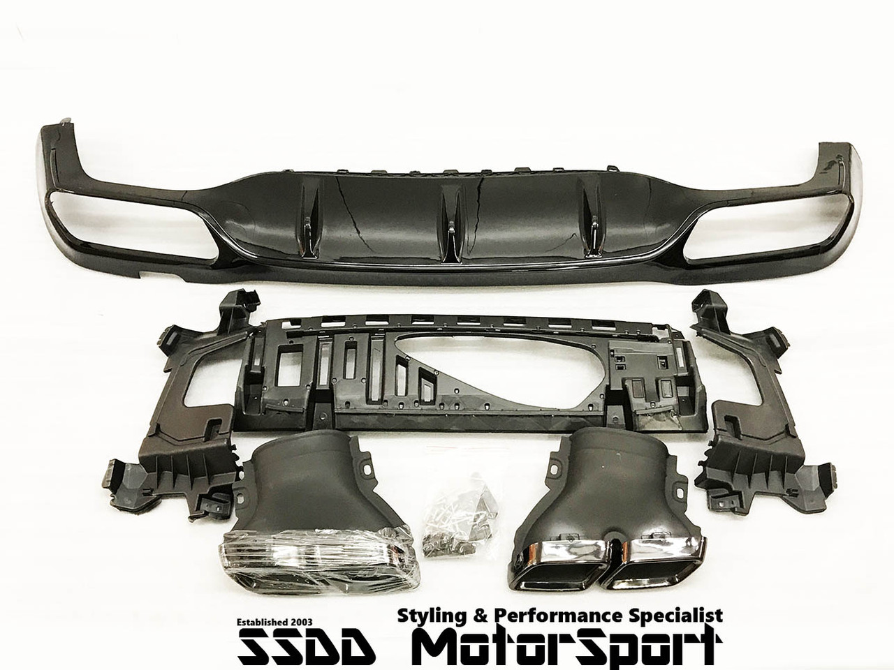 Mercedes Benz W213 E63 AMG Style Diffuser Kit with Quad Exhaust Tips - SSDD  MotorSport Ltd