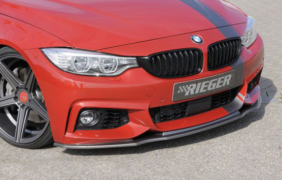 RIEGER Matt Black Front Splitter for BMW F32 F33 F36 4 Series Msport ...