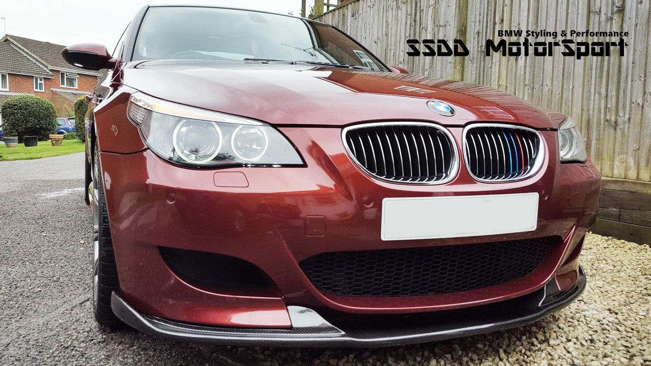 E60 E61 M5 Carbon Fibre Full Width Front Lip Splitter