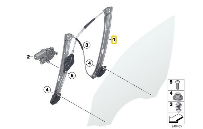 Genuine BMW F20 1218 Window Regulator, Right SSDD MotorSport Ltd