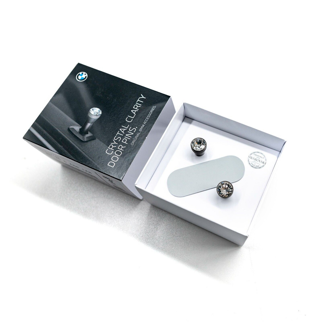 GENUINE BMW CRYSTAL CLARITY DOOR LOCK PINS BUTTONS 51265A681A8