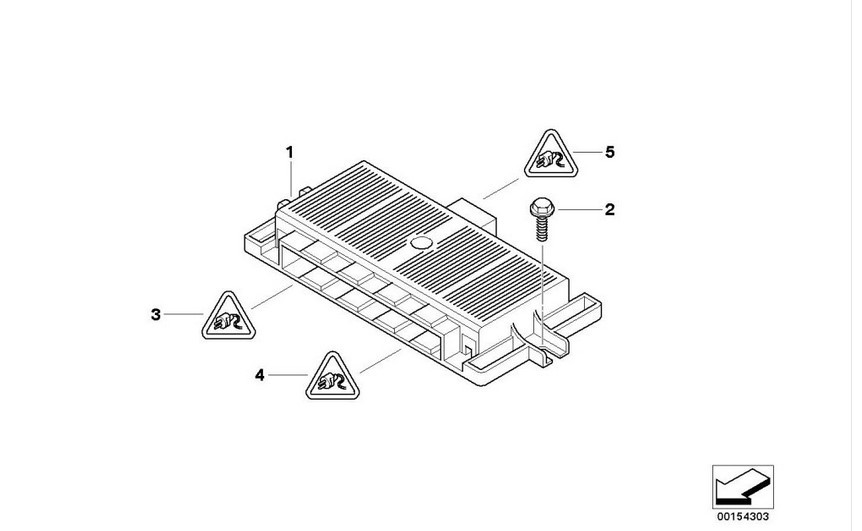 Genuine BMW E81 E90 E92 X1 Z4 Footwell Control Module 61356827064 ...